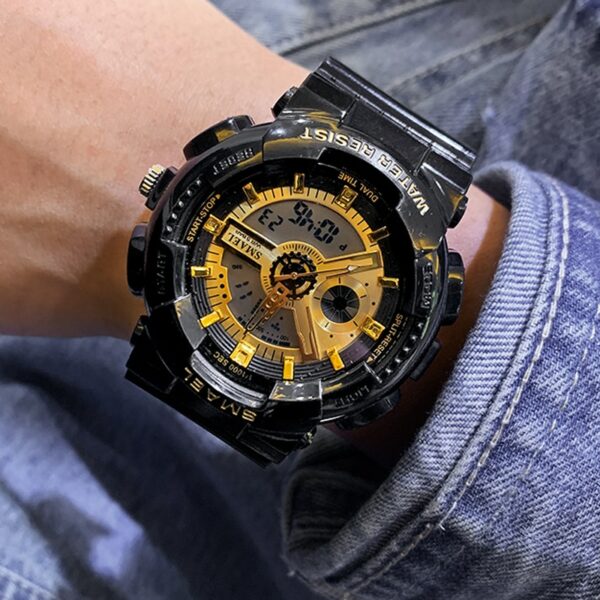SMAEL 8026 Top Brand Men's Watches Luxury LED Sport Waterproof Military Watch Men Casual Digital Chronograph Clock Relogios Masculino - immagine 4