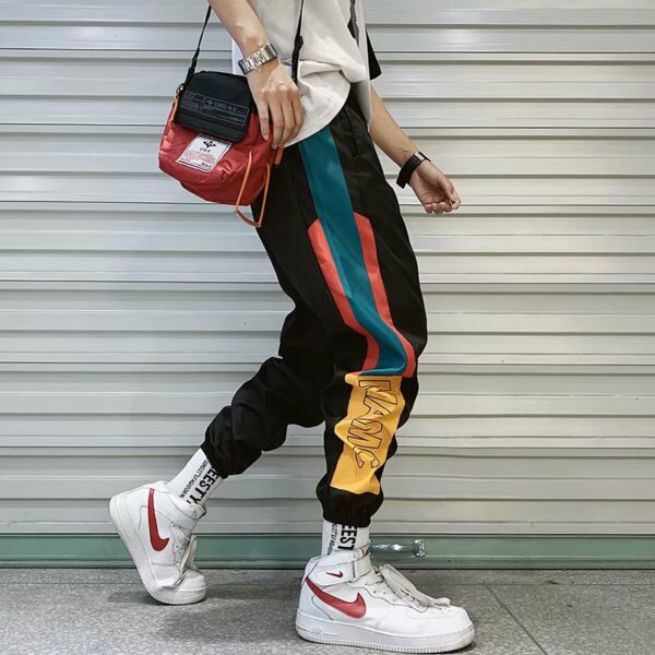 2021 New Hip Hop Streetwear Joggers Pants Men Casual Cargo Pant Trousers High Street Elastic Waist Harem Pant Man - immagine 4