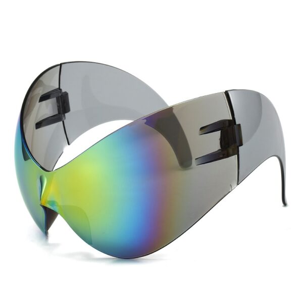 Large frame sports sunglasses, personalized and novel cat eye alien cycling glasses - immagine 5