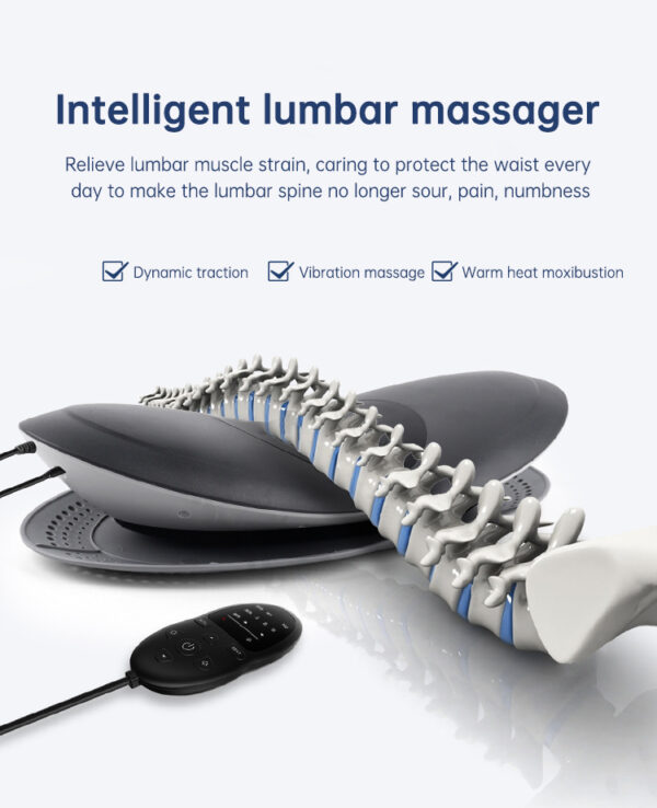 Waist Massager Lumbar Traction Inflatable Hot Compress Back Cervical Stretcher Massage Air Pressure Reduce Relief Pain - immagine 17