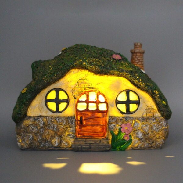 Transparent house garden night light resin decoration - immagine 2