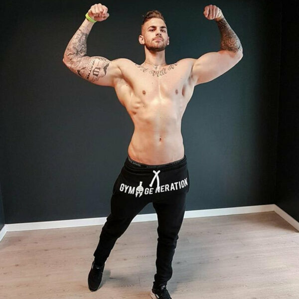 Mens Cotton Sweatpants Gyms Pant Fitness trousers Joggers Workout Pencil Pants - immagine 6