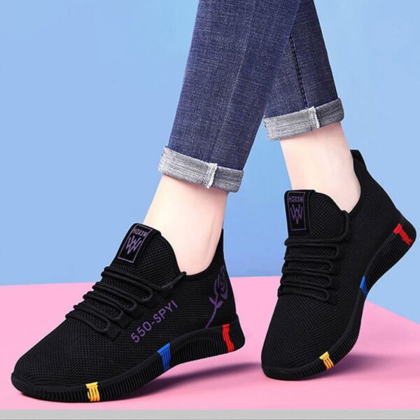Autumn New Women's Shoes Fashion Single Shoes Casual Sports Travel Shoes Non slip Old Beijing Mesh Running Shoes - immagine 6
