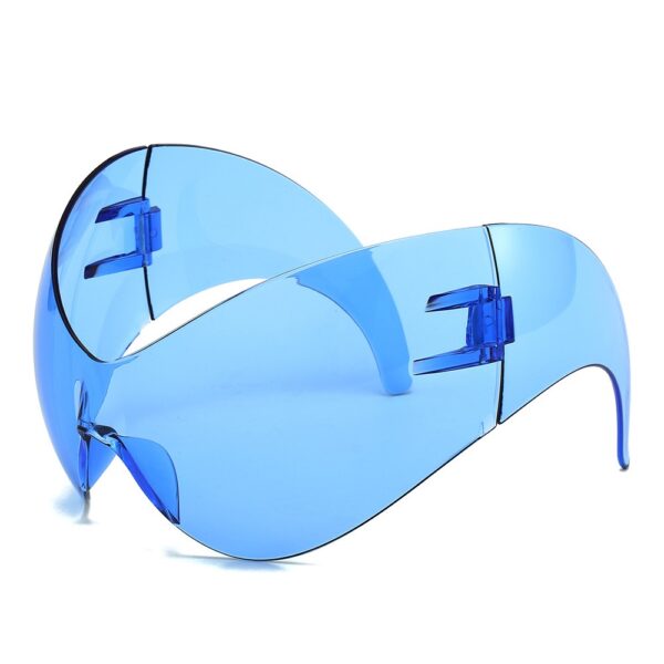 Large frame sports sunglasses, personalized and novel cat eye alien cycling glasses - immagine 8