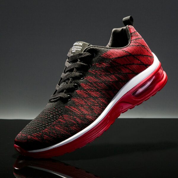 Flying woven air cushion men's shoes trend sports shoes Korean breathable running shoes men's casual shoes - immagine 3