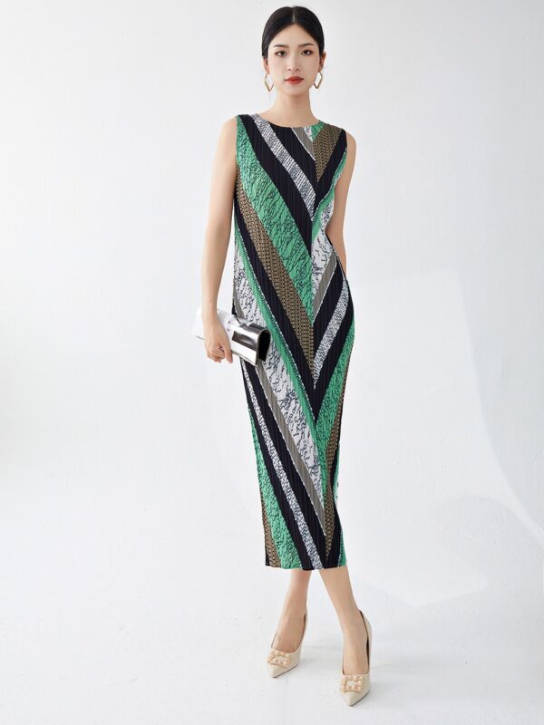 High end round neck mid length one-piece skirt with elegant temperament trendy three bedroom skirt - immagine 3