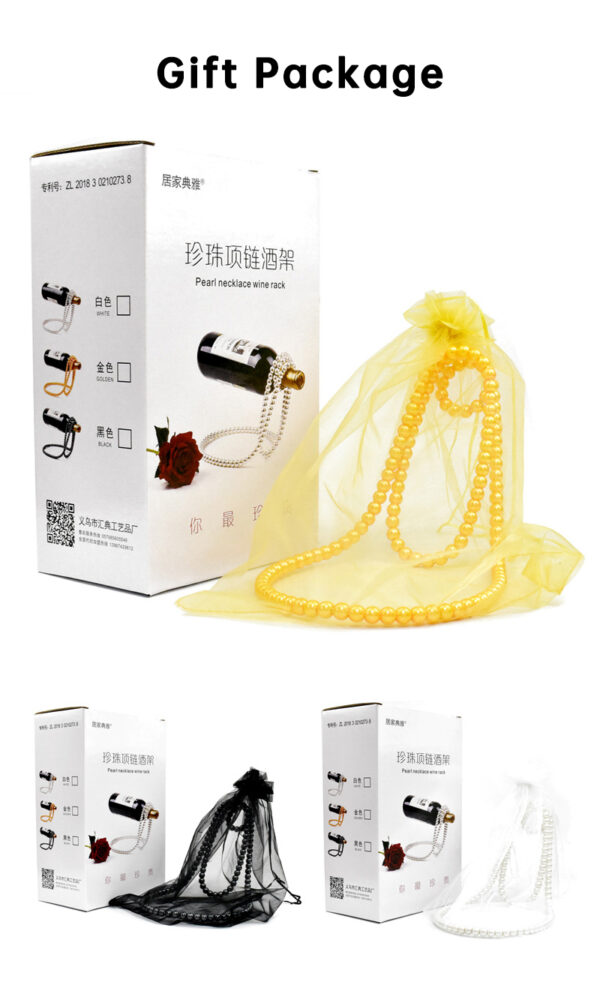 Pearl Necklace Stainless Steel Wine Rack Wine Pedestal Clamp Holder Suspension Champagne Whisky Small Ornaments - immagine 9