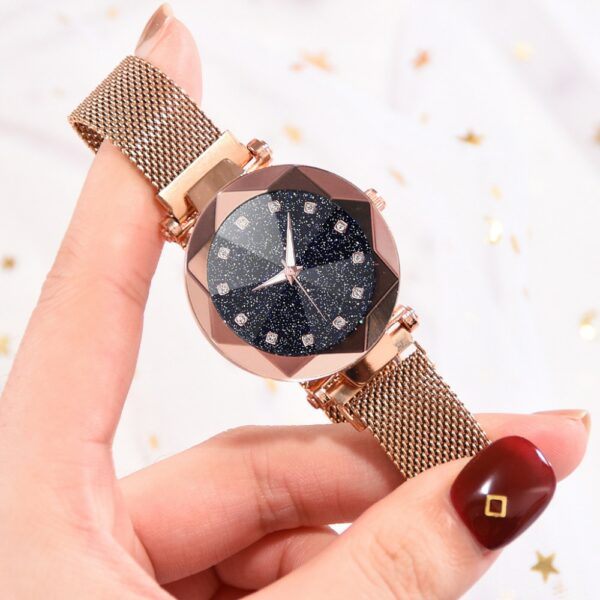 Ladies Magnetic Starry Sky Clock Luxury Women Watches Fashion Diamond Female Quartz Wristwatches Relogio Feminino Zegarek Damski - immagine 2