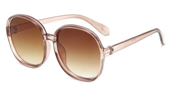 New Round Frame Sunglasses Women Retro Brand Designer Brown Black Oversized Lady Sun Glasses Female Fashion Outdoor Driving - immagine 12