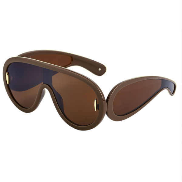 Fashion conjoined large frame sunglasses for women trendy sports cycling windproof sunglasses for men - immagine 4