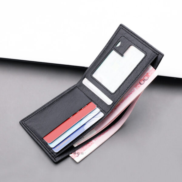 Wallet Men's Short Youth College Student Wallet With Zipper Can Put Driver's License Ultra Thin Wallet Men's Simple - immagine 4