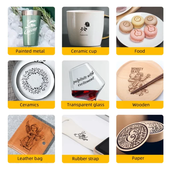 DAJA Mini Portable Laser Engraver Diy Bluetooth Machine Painted Dog Tag Paper Leather Wooden Plastic Logo CNC Machine - immagine 6