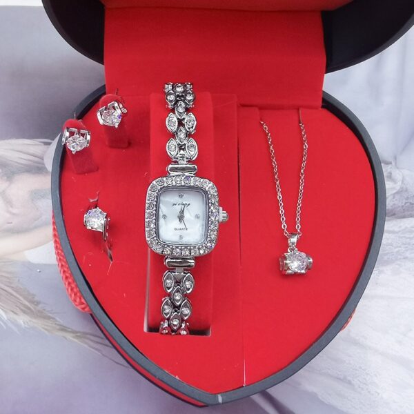Valentine's Day gift New Valentine's Day Watch Jewelry Gift Box Fashion Women's Watch Set - immagine 3