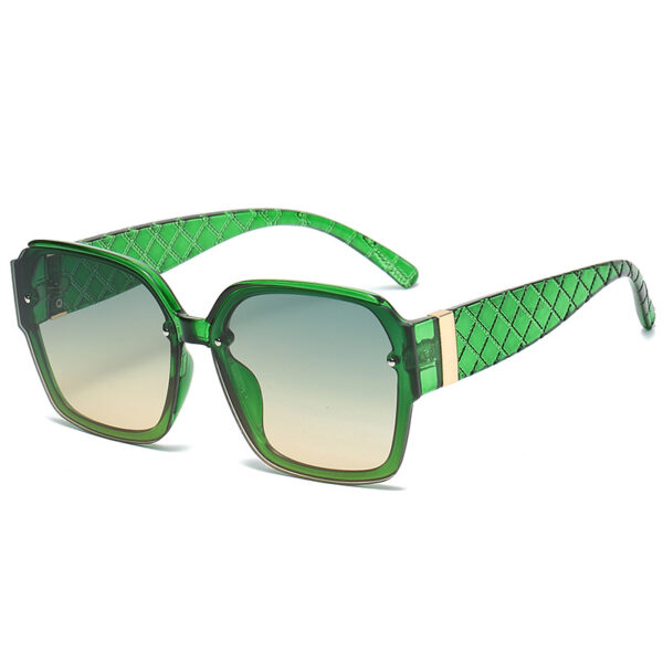 New Trend Square Rice Nail Sunglasses Men And Women Retro Mesh Sunglasses Ins Style Gradient Glasses - immagine 7