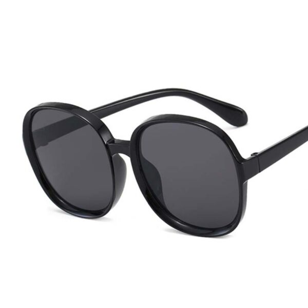 New Round Frame Sunglasses Women Retro Brand Designer Brown Black Oversized Lady Sun Glasses Female Fashion Outdoor Driving - immagine 3