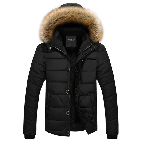 Faux Fur Trim Hooded Puffer Jacket - immagine 12