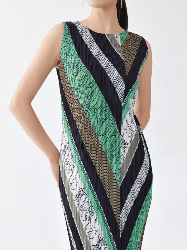 High end round neck mid length one-piece skirt with elegant temperament trendy three bedroom skirt - immagine 5