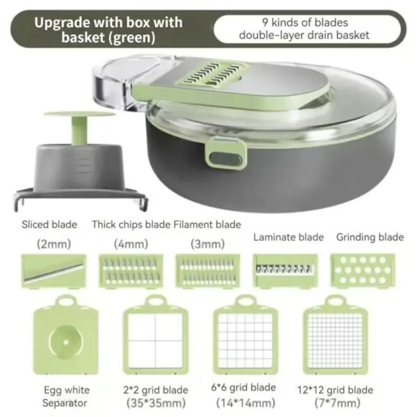 Hot Selling Vegetable Chopper Slicer  Veggie Dicer Cutter for Onion Tomato Potato Food Chopper with Draining - immagine 6