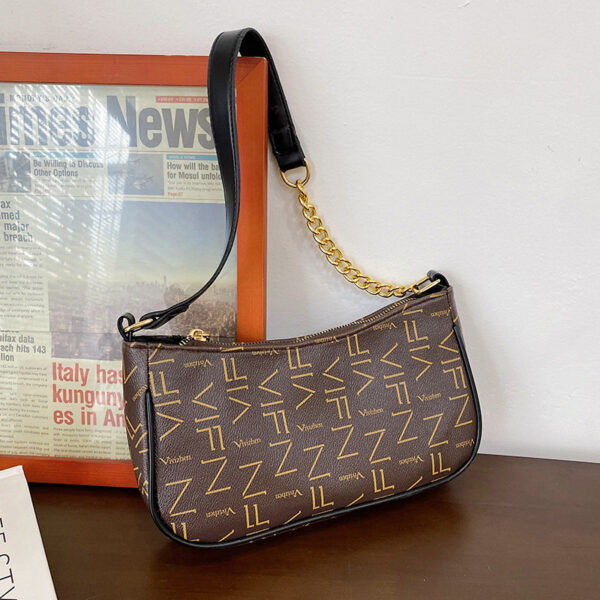 Underarm Bag Female Summer And Autumn New Trendy Fashion Letter Texture One Shoulder Handbag Ladies Hand Carry Bag - immagine 5