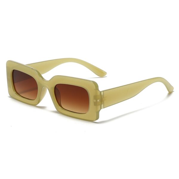 Candy colored sunglasses women's square sunglasses men's fashionable and trendy retro glasses - immagine 7