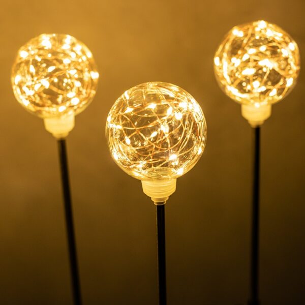 Outdoor Solar Ball Reed Lamp Garden Courtyard Decoration Floor Lamp Luminous Copper Wire Ball Lamp Lawn Lamp - immagine 4