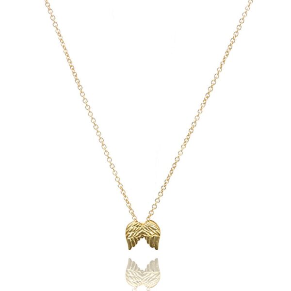 Angel Wings Instagram Wind Wings Light Luxury Gold Plated Alloy Collar Short Necklace - immagine 4