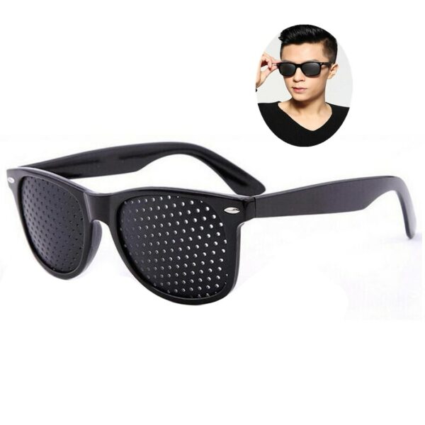 Cycling Eyewear Pin Hole Sunglass Eye Training Glass Pinhole Glasses Camping Unisex Eyeglasses Exercise Outdoor Improve Eyesight - immagine 3