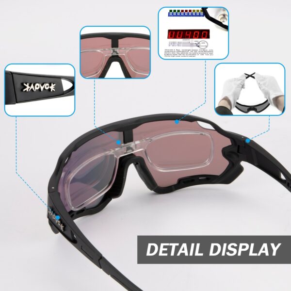 Outdoor Sports Polarized Cycling Glasses Road Bike Glasses Mountain Bicycle Sunglasses Men Women Cycling Goggles Eyewear - immagine 3