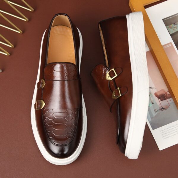 Fashionable casual leather shoes for men's shoes and men's board shoes - immagine 5