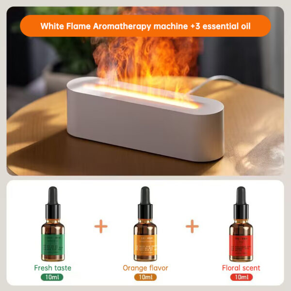 Flame Aroma Diffuser Air Humidifier Ultrasonic Cool Mist Maker Fogger Led Essential Oil Lamp Realistic Fire Difusor - immagine 25