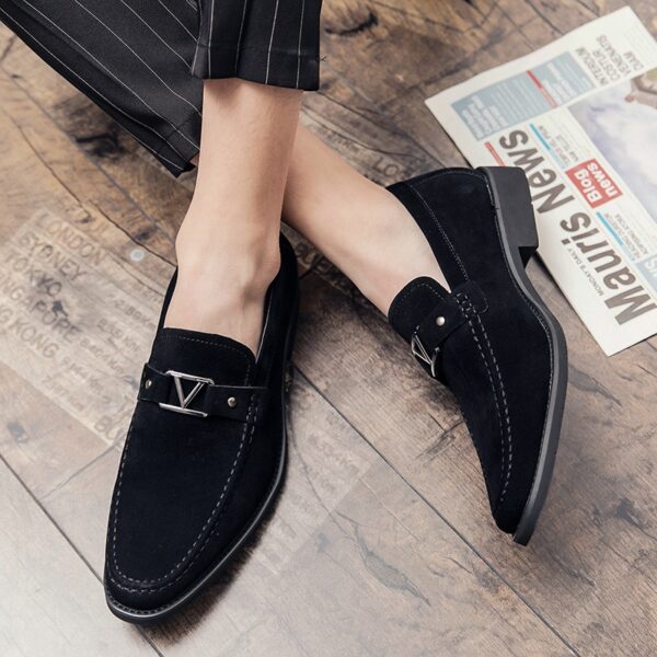 Loafers Foreign trade Large size pointed leather shoes Casual shoes Suede leather men's shoes Driving shoes - immagine 5