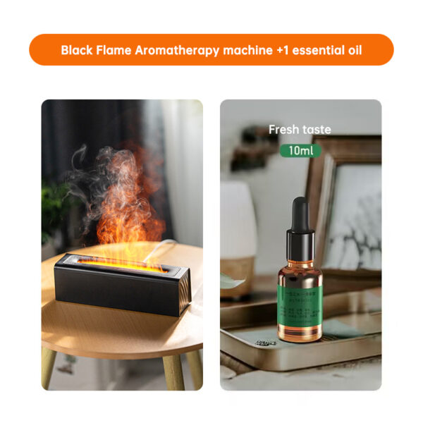 Flame Aroma Diffuser Air Humidifier Ultrasonic Cool Mist Maker Fogger Led Essential Oil Lamp Realistic Fire Difusor - immagine 18