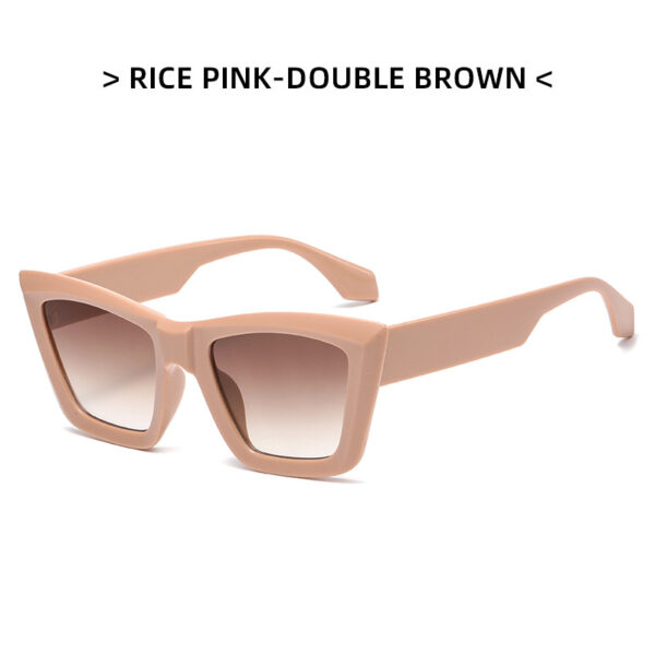 Net Red With The Same Tide Shot Concave Shape Glasses Fashion Retro Large Frame Sunscreen Sunglasses Sunglasses