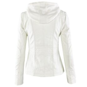 Long sleeved women's leather jacket PU leather jacket women's short leather jacket women's jacket motorcycle suit