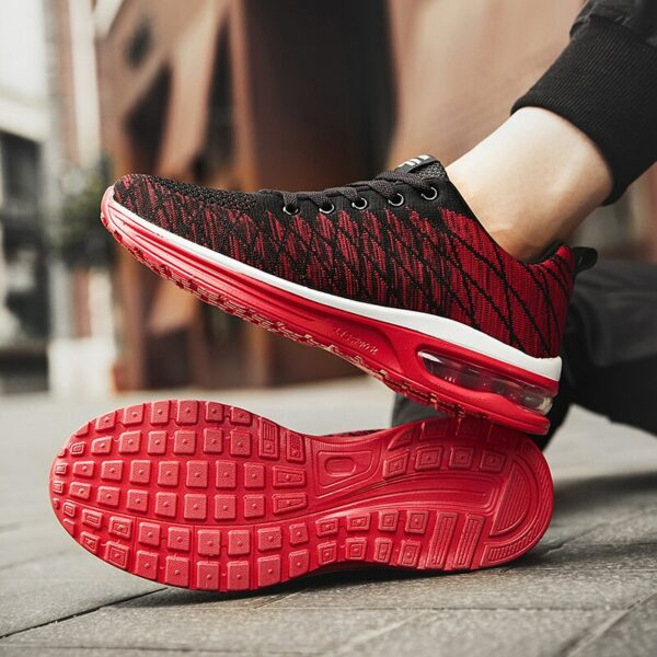 Flying woven air cushion men's shoes trend sports shoes Korean breathable running shoes men's casual shoes - immagine 6