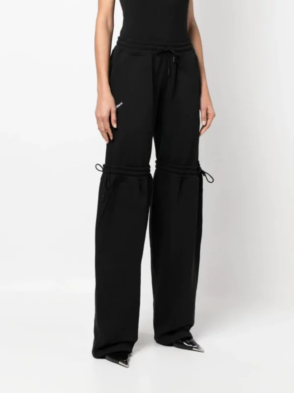 Women Pant Drawtherope Bandages Leisure Women Trousers White Black Autumn And Winter Wide Leg Pants Women - immagine 3