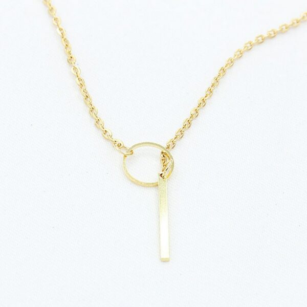 Minimalist Gold Color Silver Circle Choker Necklace Simple Infinity Cross Necklace Women Jewelry - immagine 3