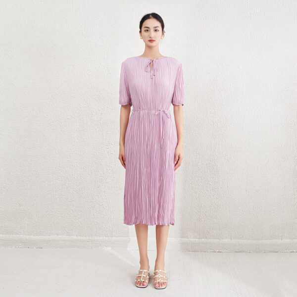 Dresses for women with a sense of niche design. Lace up waist with bubble sleeves for long dresses - immagine 3