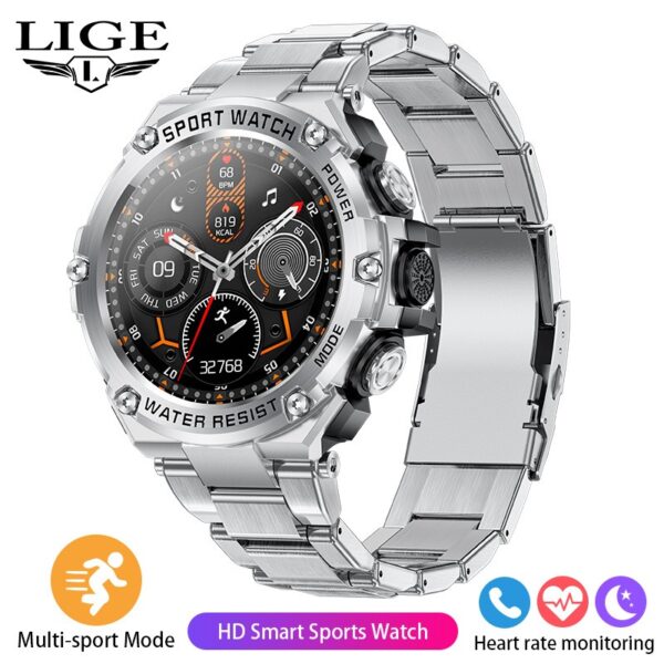 LIGE Outdoor Sport Smart Watch Men 800mAh Long Life Battery With Blood Pressure And Long Battery With Magnetic Charging - immagine 7