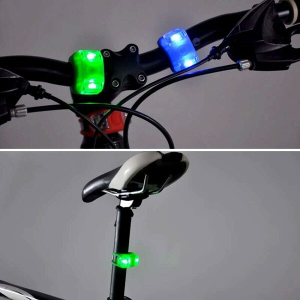 Silicone Lights Cycling Bike Accessories Mountain Bike Tail Lights Bicycle Decorative Lights - immagine 3