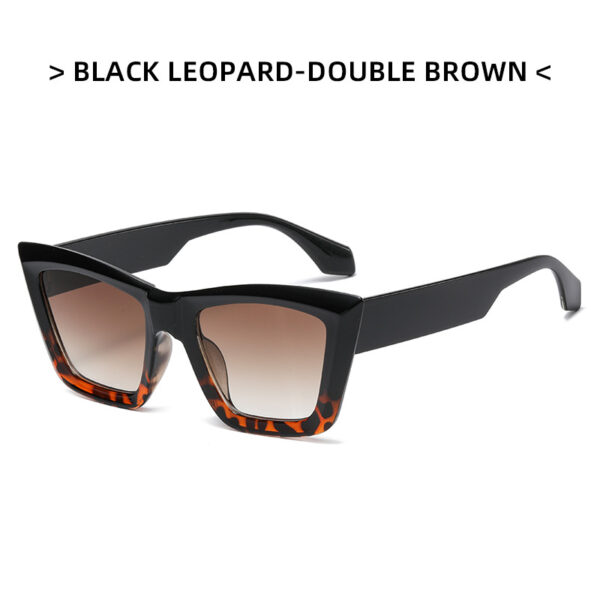 Net Red With The Same Tide Shot Concave Shape Glasses Fashion Retro Large Frame Sunscreen Sunglasses Sunglasses - immagine 3