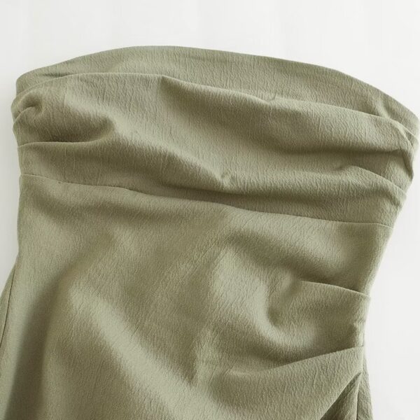 Fashionable socialite style pleated decorative midi dress - immagine 6