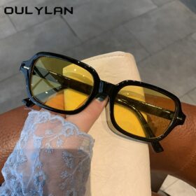 Sunglasses Women Men Luxury Brand Designer  Vintage Sunglass Female Male Black Yellow Sun Glasses UV400