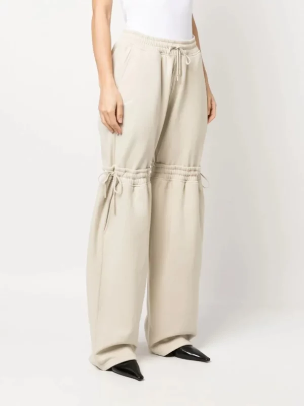 Women Pant Drawtherope Bandages Leisure Women Trousers White Black Autumn And Winter Wide Leg Pants Women - immagine 4