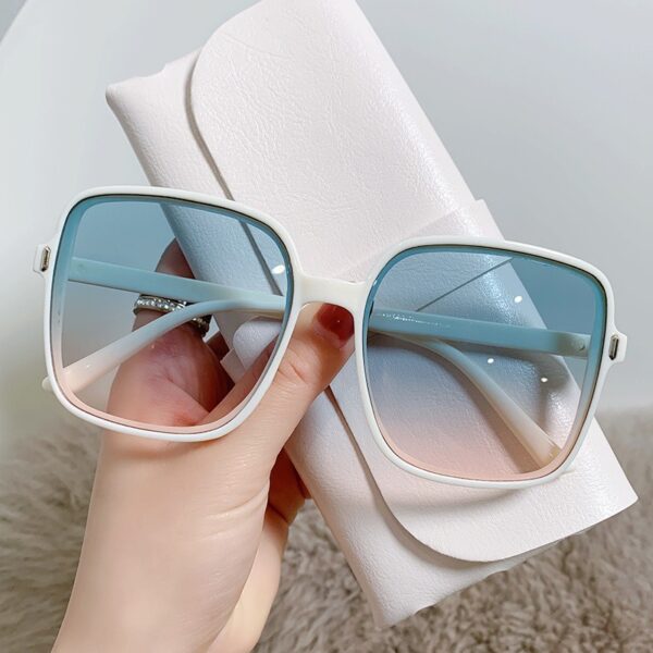 Rice nail square sunglasses Women's shades gradient trend UV protection - immagine 7