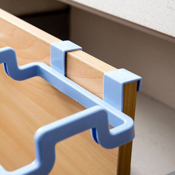 Kitchen Hanging Cabinet Door Garbage Rack Door Back Garbage Bag Storage Rack Plastic Bag Shelf Trash Can Bracket - immagine 5
