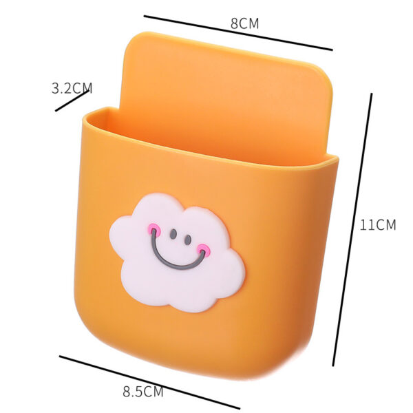 TV Air Conditioner Remote Control Wall Hanging Box Wall-Mounted Storage Box Punch-Free Mobile Phone Storage Rack Hanger - immagine 5