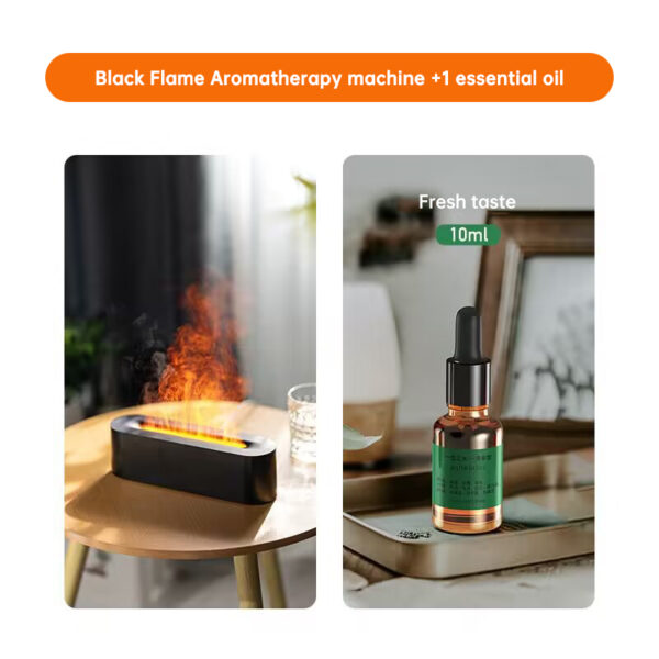 Flame Aroma Diffuser Air Humidifier Ultrasonic Cool Mist Maker Fogger Led Essential Oil Lamp Realistic Fire Difusor - immagine 16