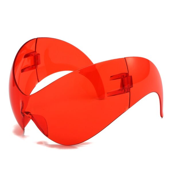 Large frame sports sunglasses, personalized and novel cat eye alien cycling glasses - immagine 9
