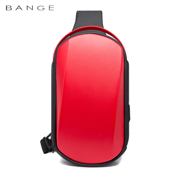 BANGE New Men's Chest Bag Waterproof EVA Hard Shell Shoulder Bag Trend Diagonal Small Bag Chest Bag - immagine 4